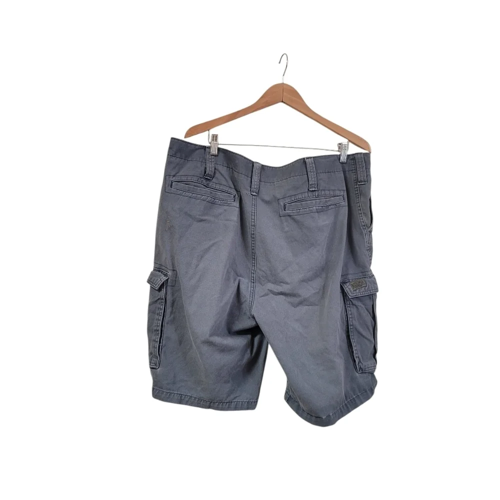 Nautica Men's Navigator Cargo Shorts 40W Blue Gray Utility Classic Fit Cotton